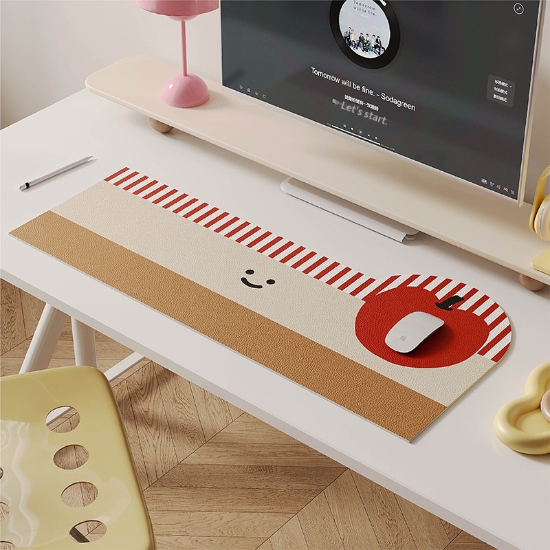 Tappetino per mouse extra-large dallo stile creativo e non convenzionale, ideale per studenti, ufficio, ufficio, scrivania, impermeabile, antimacchia e lavabile._voghion.com