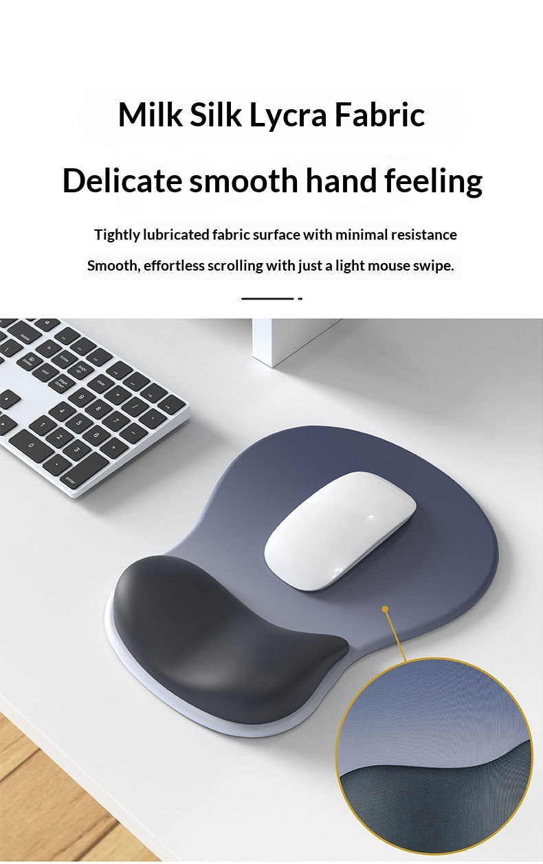 Rest Silicone Wrist Support Gradient Simple Thickened Non-Slip Ergonomic Computer Mouse Pad_voghion.com