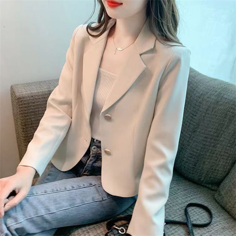 Short Blazer For Women Elegant Lightweight Jacket For Spring_voghion.com