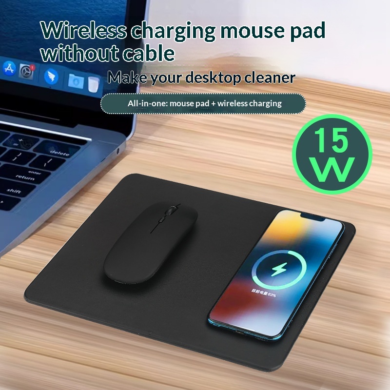15W Smart Fast Gaming Computer Desk Advertising Wireless Charging Mouse Pad_voghion.com