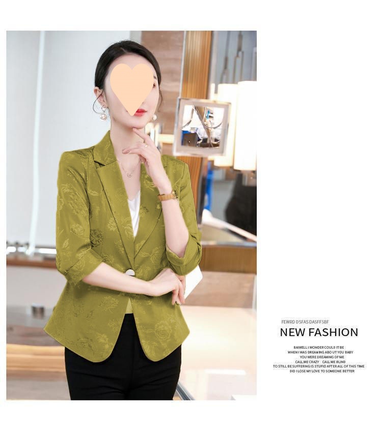 Women's Lightweight Blazer Spring Summer Slim Fit Business Suit_voghion.com
