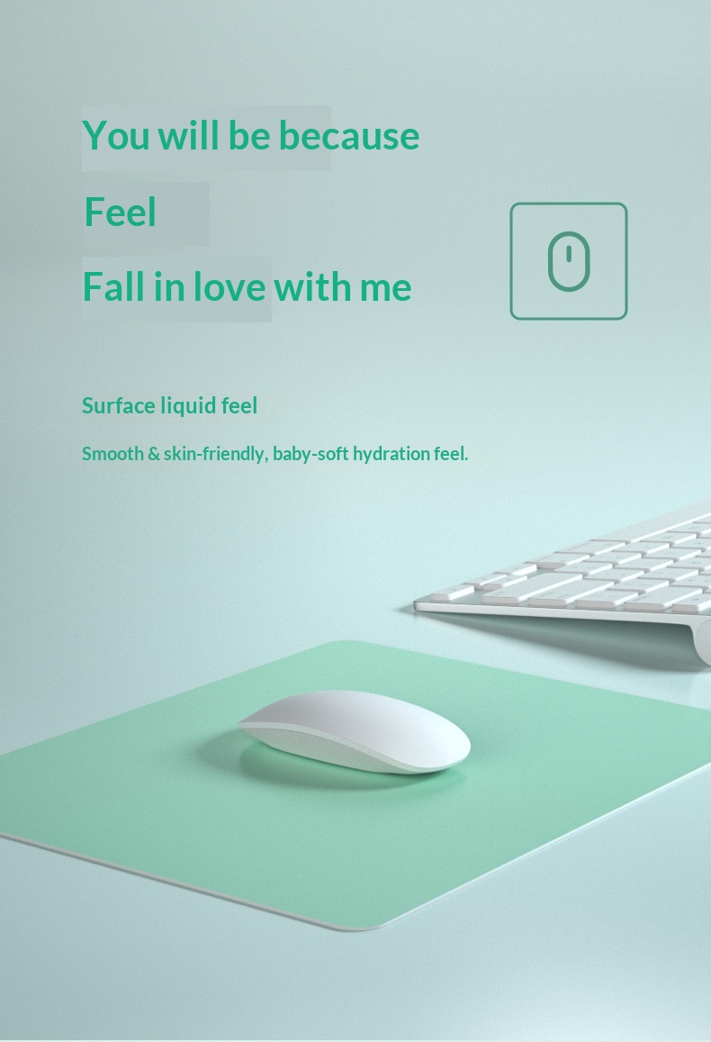 Tappetino antiscivolo in silicone liquido per mouse da gioco, ufficio, scrivania, piccolo, con tecnologia a ioni negativi e tastiera._voghion.com