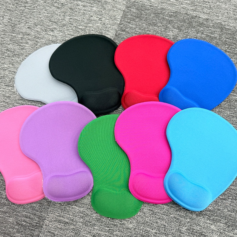Repose-poignet de souris antidérapant en silicone pour bureau, jeu et bureau, couleur unie_voghion.com