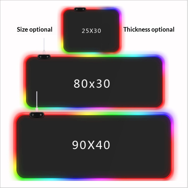 E-Sports Gaming LED Light-Up Large RGB Keyboard National Trend Mouse Pad Cartoon Anime_voghion.com