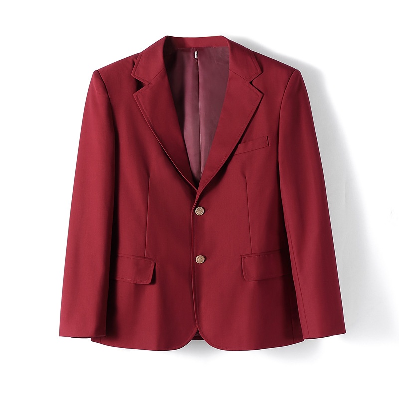 Unisex Japanese College Jacket Solid Color Long Sleeved Coat_voghion.com