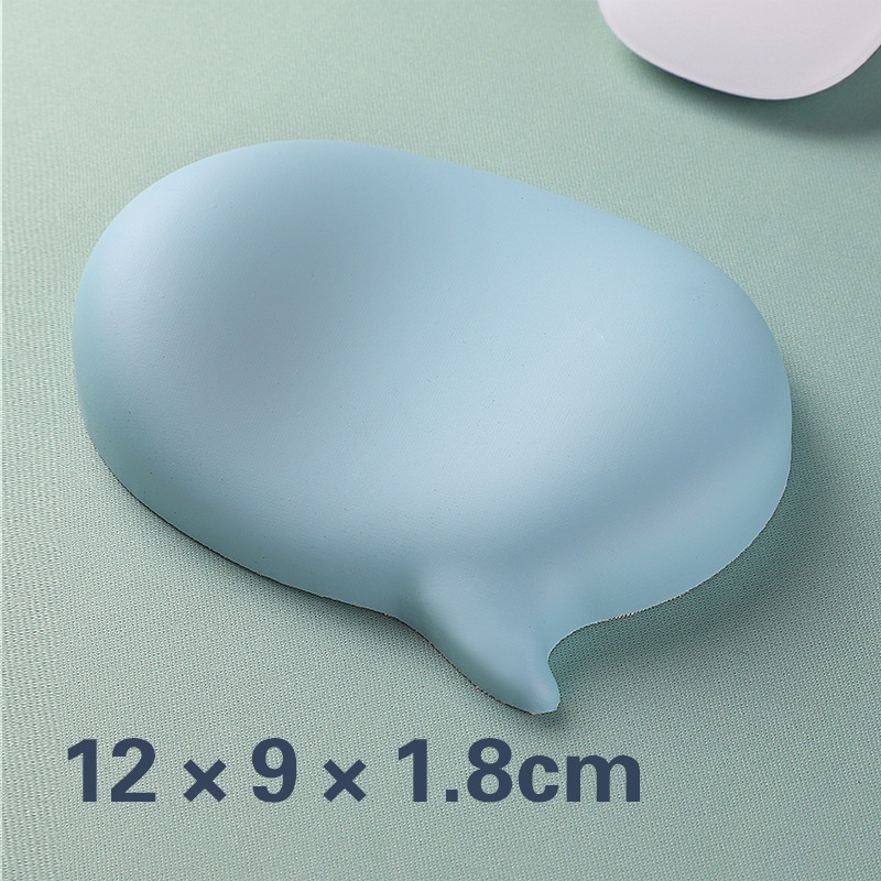Chat Bubble Silicone Mouse Keyboard Support Palm Rest Wrist Pad White High Aesthetic Solid Color_voghion.com