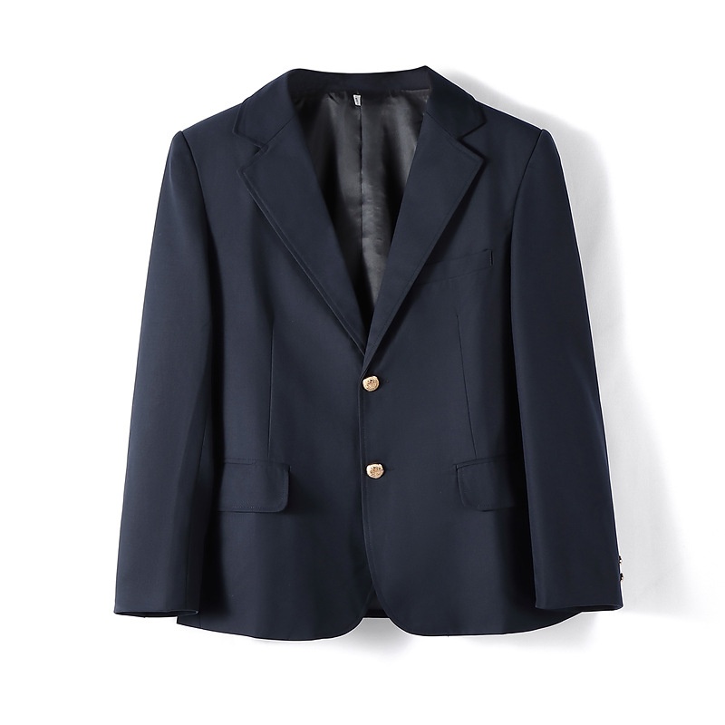 Unisex Japanese College Jacket Solid Color Long Sleeved Coat_voghion.com
