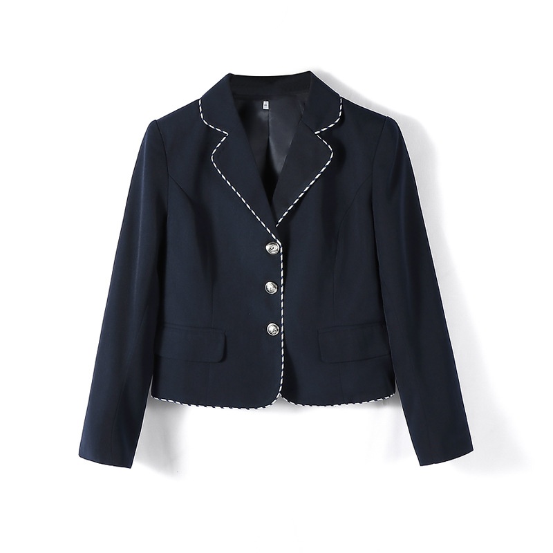 Unisex Japanese College Jacket Solid Color Long Sleeved Coat_voghion.com