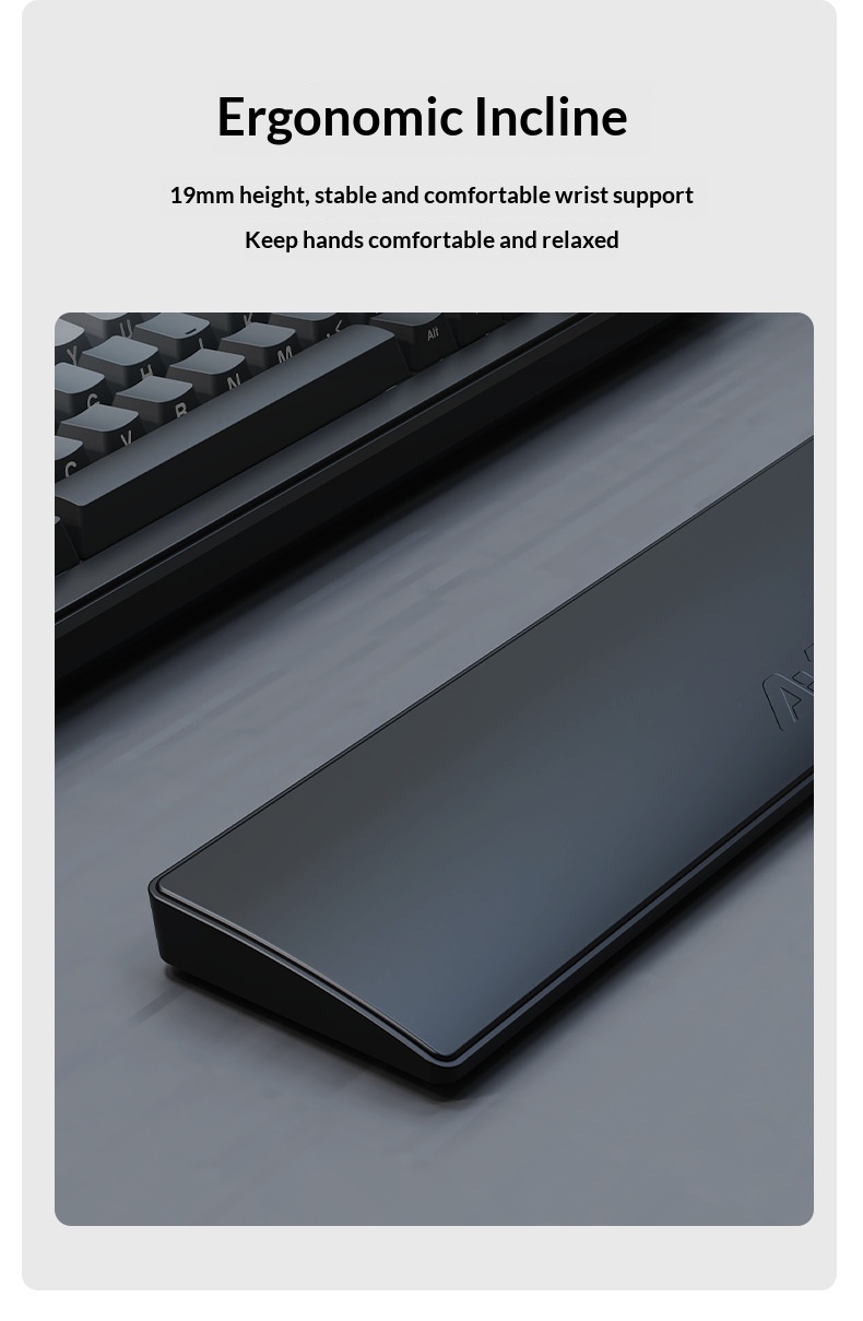PIWIJOY 75% Layout Keyboard Wrist Rest Mouse Pad Leather Waterproof Soft Comfortable 104 Keys_voghion.com