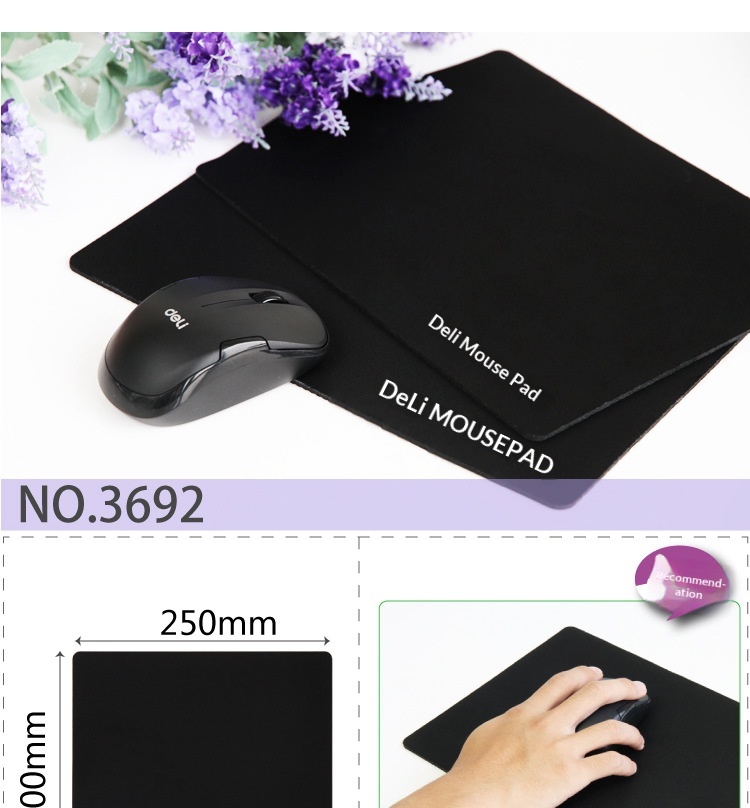 Deli 3692 Non-Slip Office Gaming Computer Rubber Mouse Pad_voghion.com