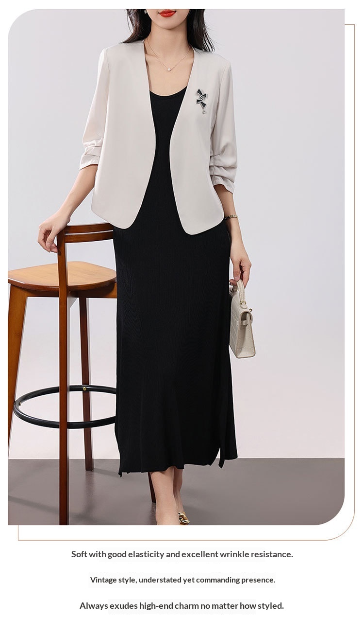 Women's Lightweight Blazer Jacket Solid Colour Petite Fit Summer_voghion.com