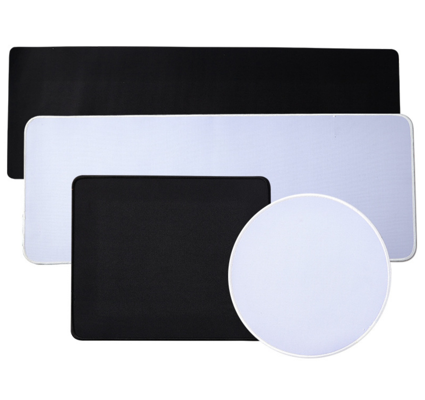 Gaming Small Size Non-Slip Lock Edge Full Black Keyboard Cloth Office Home Solid Color Desk Mat Mouse Pad Customization_voghion.com