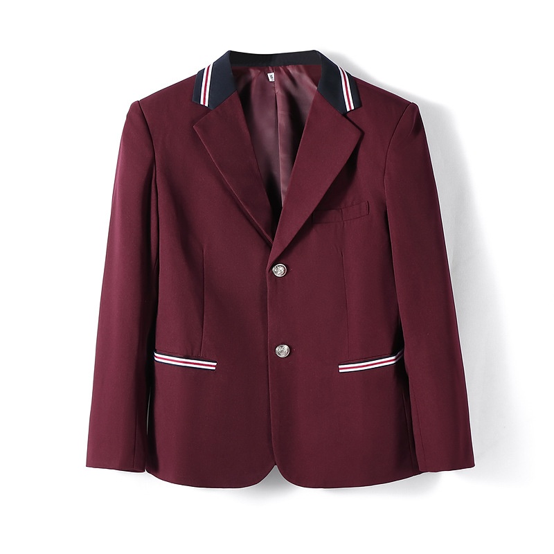 Single-piece Solid Color Long-sleeved Jacket, Unisex Suit, Authentic British Style, Japanese School Uniform, College_voghion.com