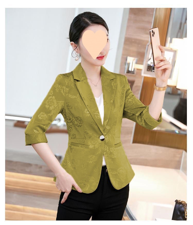 Women's Lightweight Blazer Spring Summer Slim Fit Business Suit_voghion.com