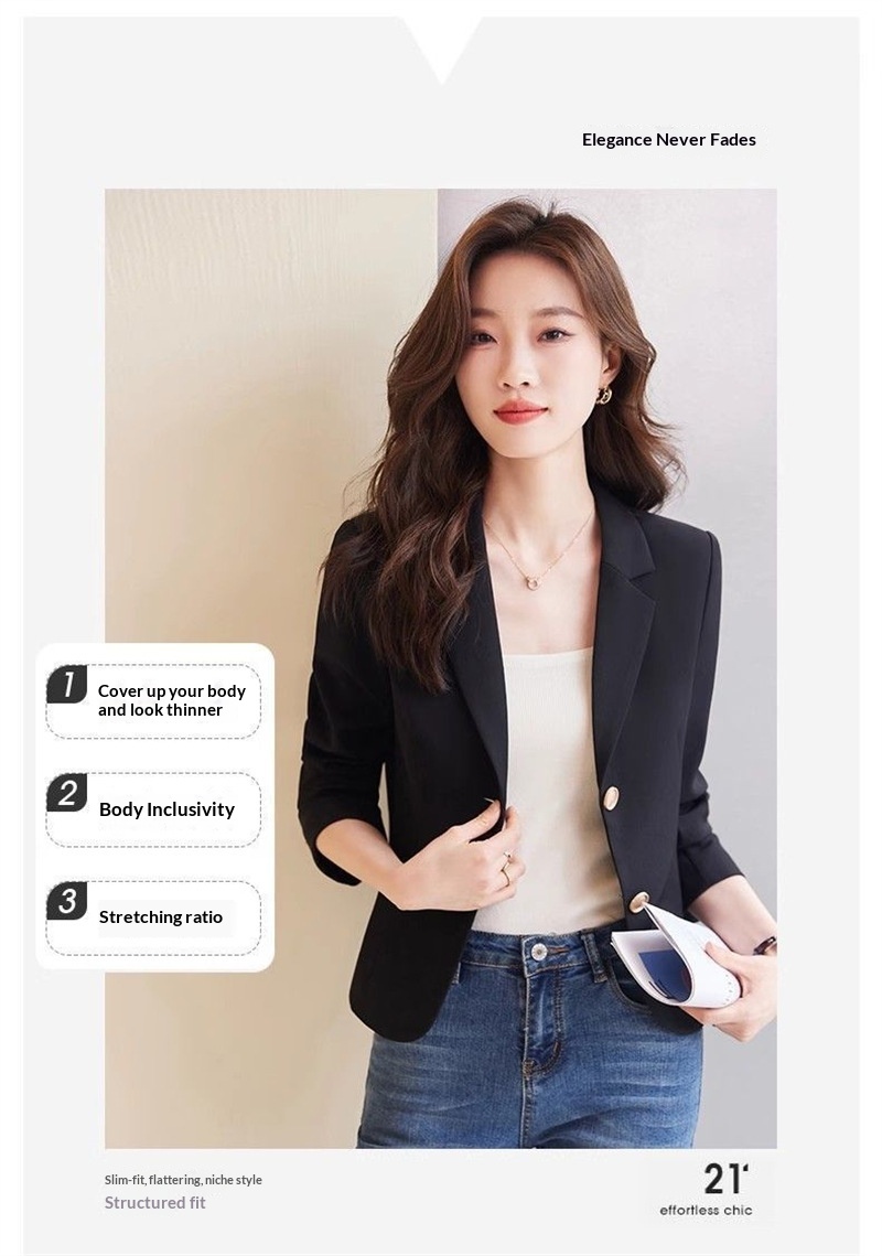 Elegant Women's Blazer For Petite Frames Stylish Spring Lightweight_voghion.com