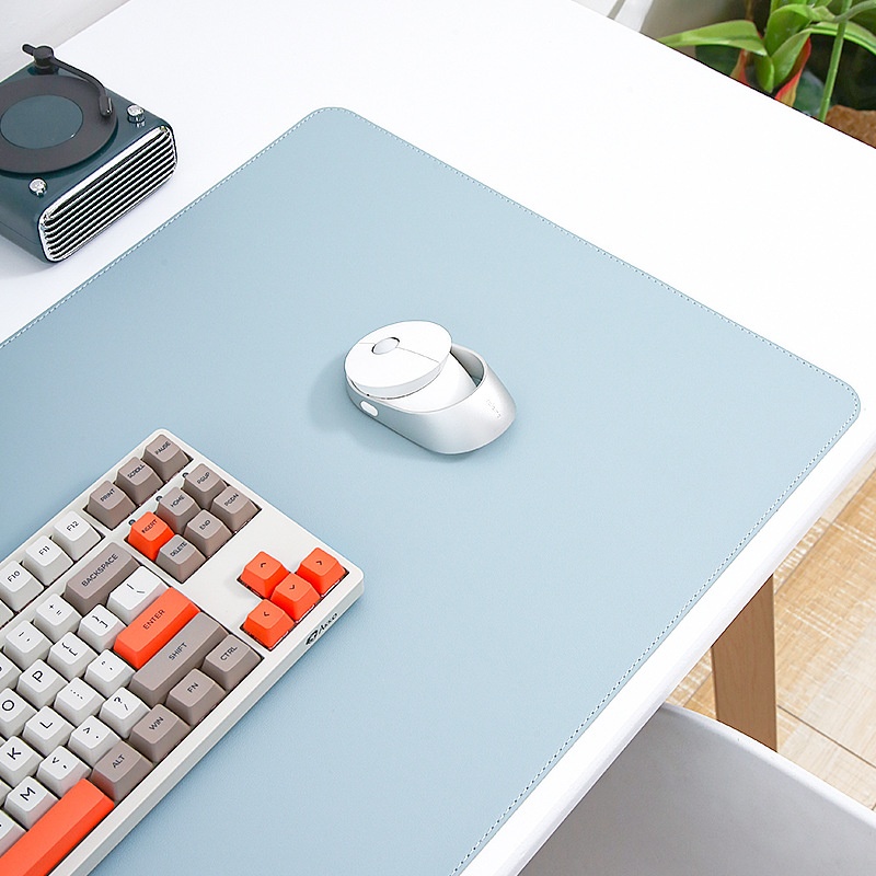 Alfombrilla de escritorio extragrande de cuero para ratón, teclado de ordenador, bloc de notas de oficina con impresión de logotipo al por mayor_voghion.com