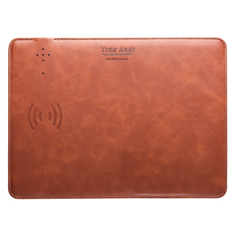 Poggiapolsi in pelle PU, direttamente dalla fabbrica, compatibile con tappetino per mouse con ricarica wireless da 15 W per iPhone._voghion.com