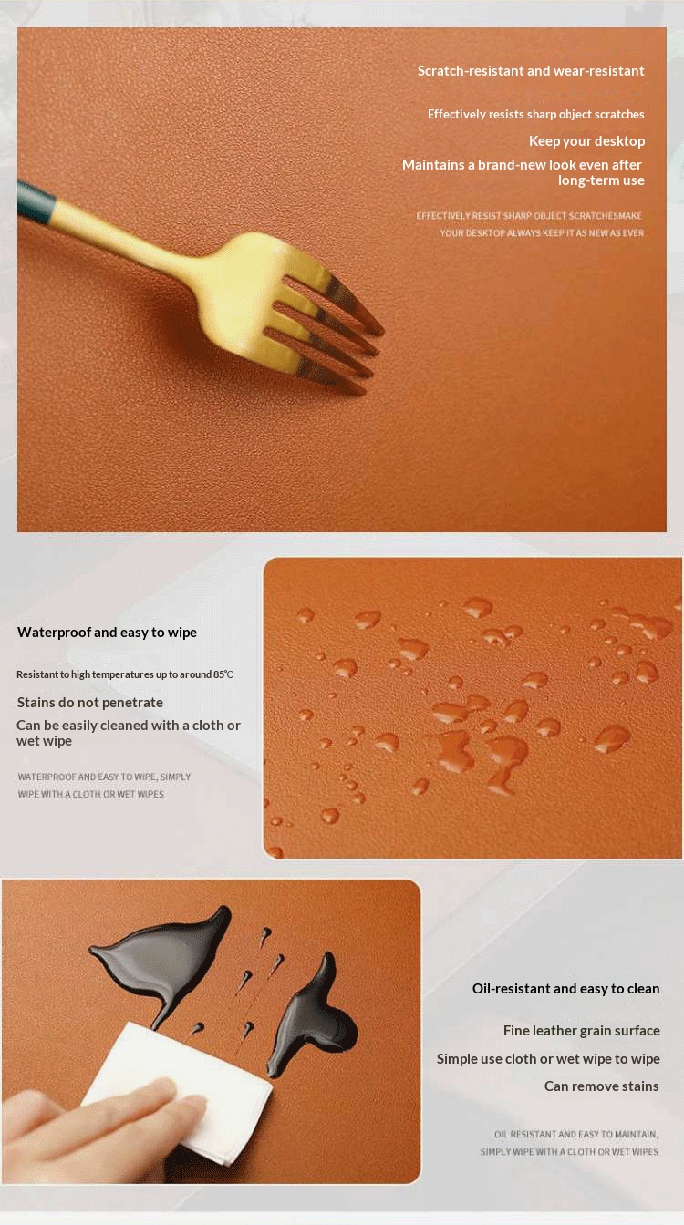 Tappetino da scrivania extra large in pelle impermeabile per laptop e ufficio, ideale per mouse e auto, tappetino da gioco._voghion.com