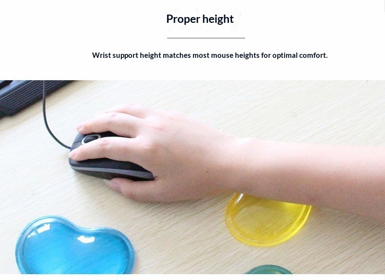 Crystal Gel Mouse Pad With Wrist Rest For Keyboard Support_voghion.com