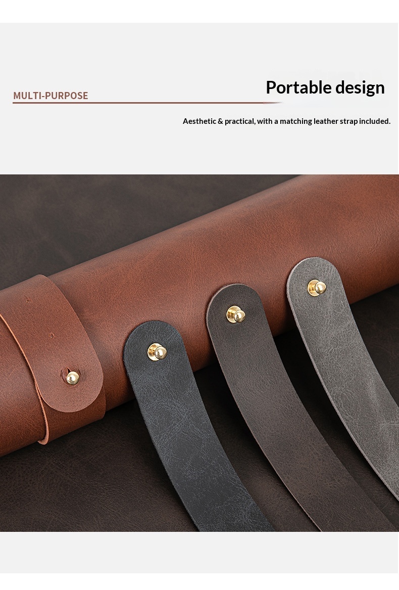 Mauspad aus hautfreundlichem Crazy Horse Leder mit authentischer Textur, extra groß, personalisierbar, für Büro, Computer, Schreibtisch._voghion.com