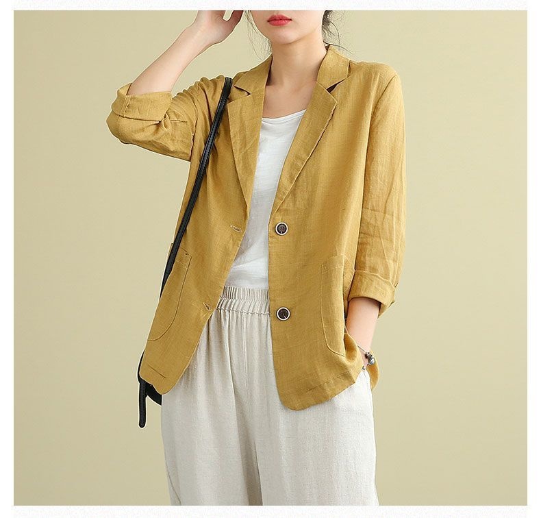 Women's Lightweight Linen Blazer For Elegant Summer Occasions_voghion.com