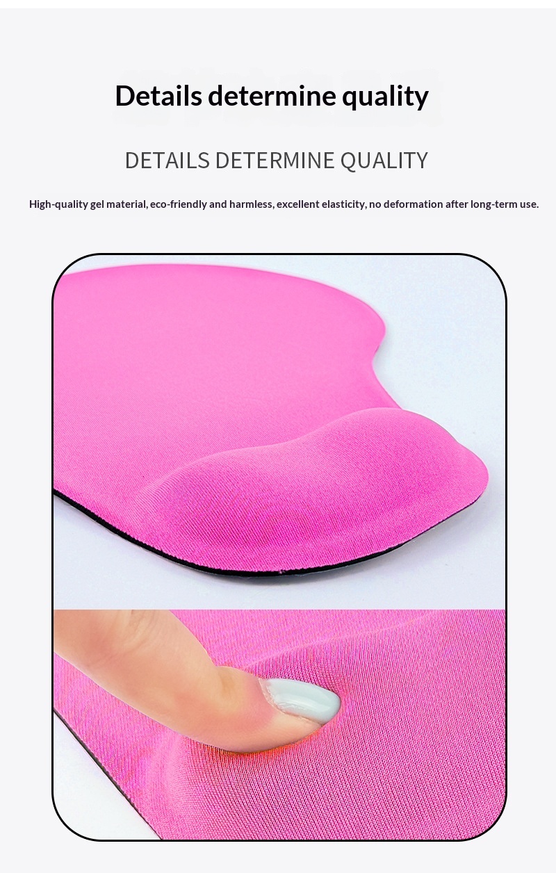 Repose-poignet de souris antidérapant en silicone pour bureau, jeu et bureau, couleur unie_voghion.com