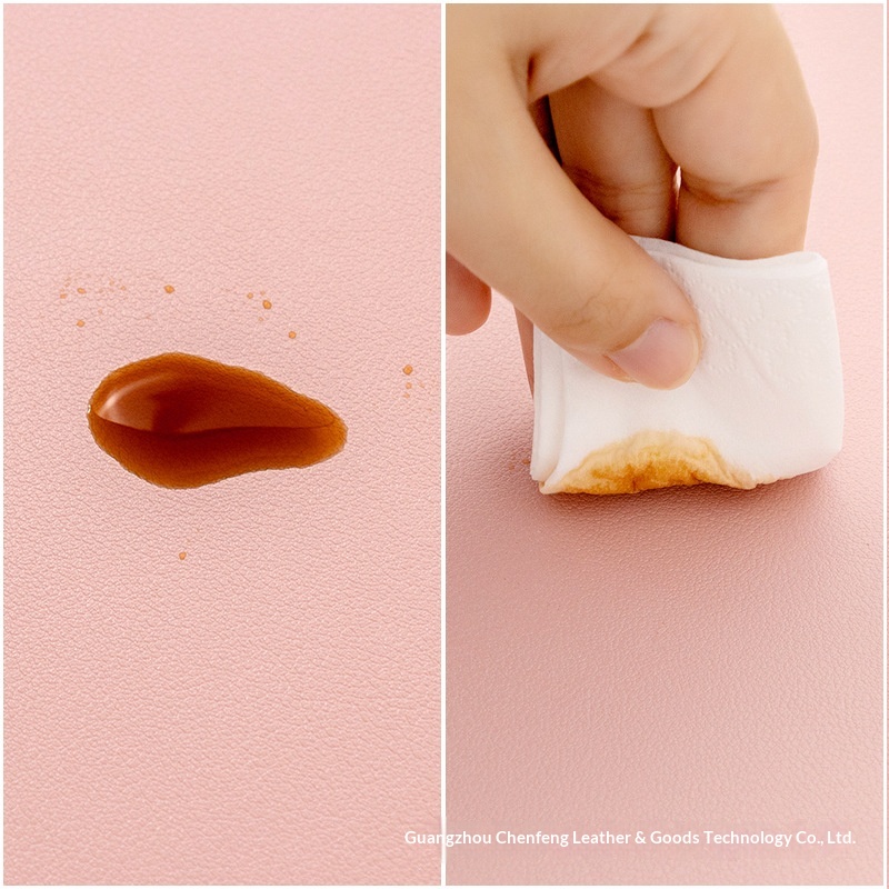 Solid Color Simple Leather Small Size Advertising Computer Laptop Office Gaming Mouse Pad Customizable_voghion.com