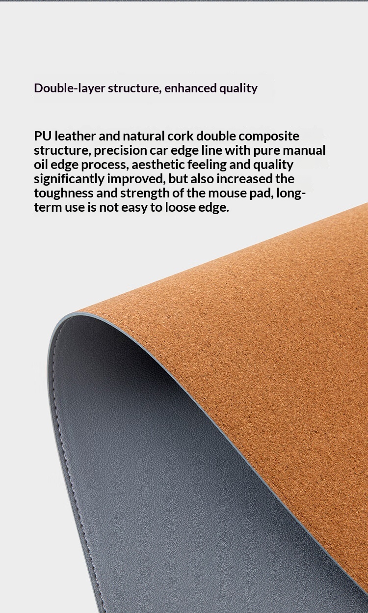 Tappetino per mouse extra-large a doppio materiale/extra-large impermeabile per gaming competitivo, antiscivolo, tinta unita, uso ufficio_voghion.com