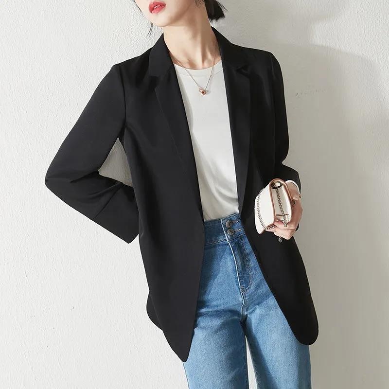 Lightweight Chiffon Blazer For Women Loose Casual Summer Jacket_voghion.com