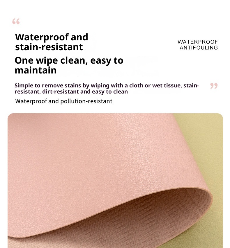Solid Color Simple Leather Small Size Advertising Computer Laptop Office Gaming Mouse Pad Customizable_voghion.com