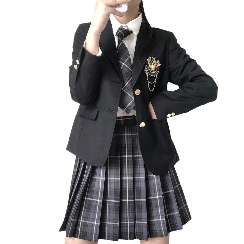 Groothandel Japanse JK-jas, authentiek uniform voor dames, schooluniform, complete set, herfst/winter._voghion.com