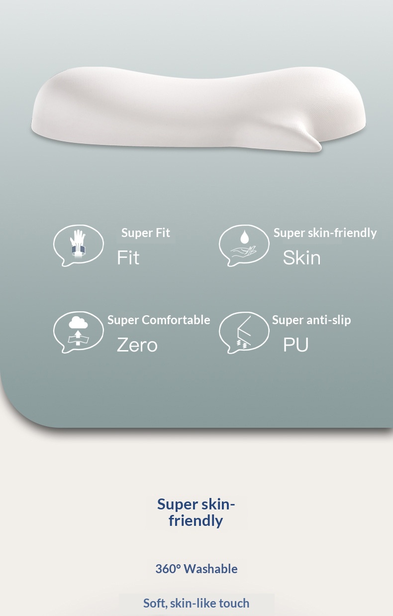 Chat Bubble Silicone Mouse Keyboard Support Palm Rest Wrist Pad White High Aesthetic Solid Color_voghion.com