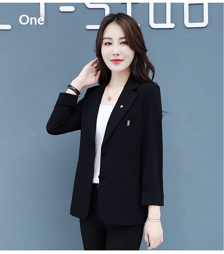 Women's Blazer Elegant Petite Slim Fit Lightweight Jacket Spring_voghion.com