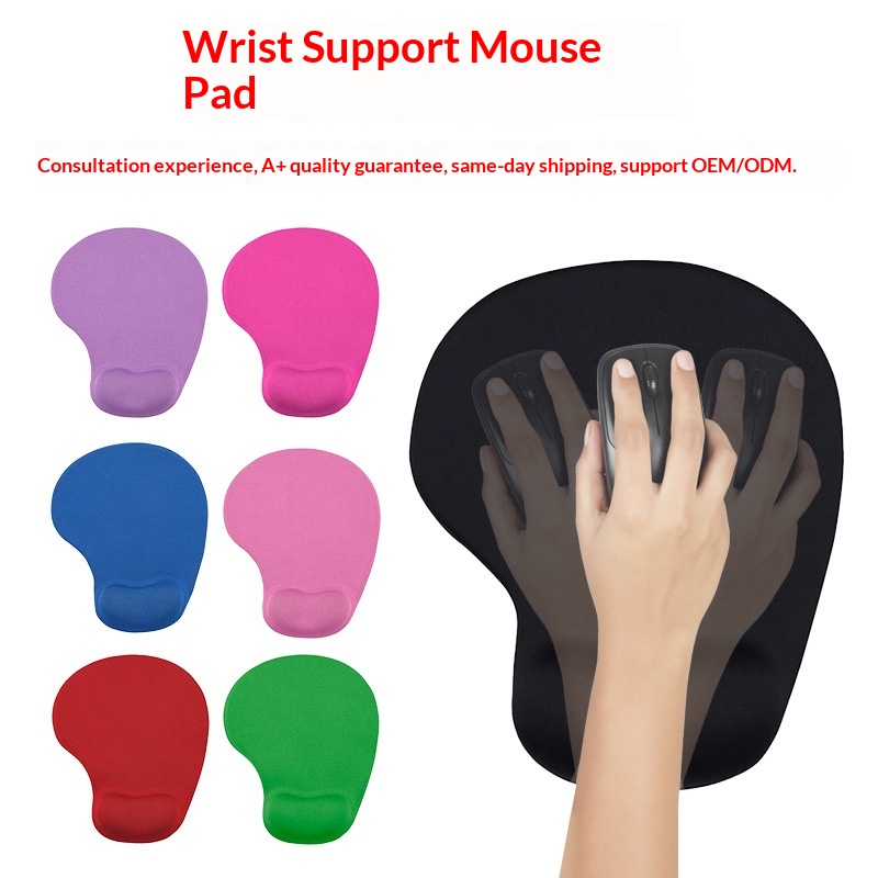 Repose-poignet de souris antidérapant en silicone pour bureau, jeu et bureau, couleur unie_voghion.com