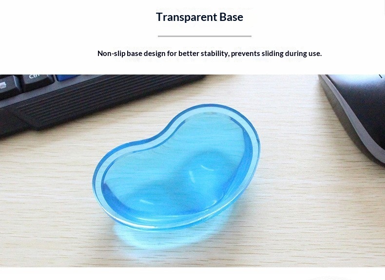 Crystal Gel Mouse Pad With Wrist Rest For Keyboard Support_voghion.com