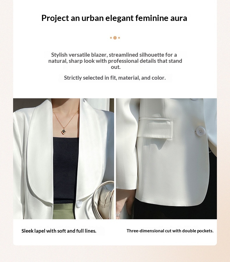 Women's Satin Blazer Elegant Loose Lightweight Jacket For Summer_voghion.com
