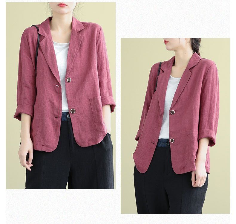 Women's Lightweight Linen Blazer For Elegant Summer Occasions_voghion.com