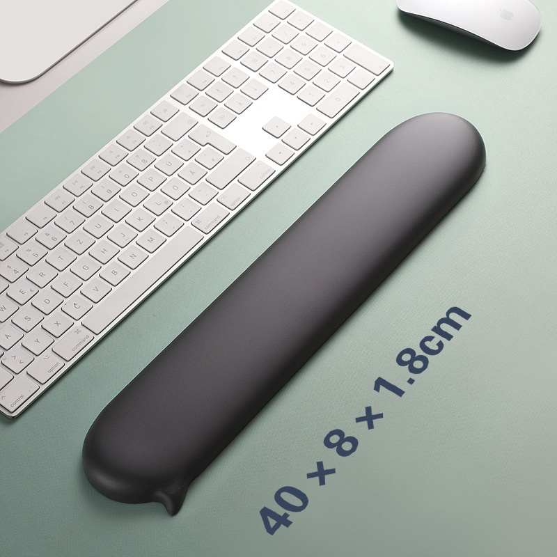 Chat Bubble Silicone Mouse Keyboard Support Palm Rest Wrist Pad White High Aesthetic Solid Color_voghion.com
