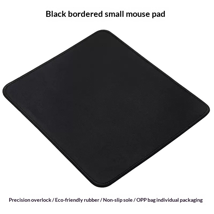 Gaming Small Size Non-Slip Lock Edge Full Black Keyboard Cloth Office Home Solid Color Desk Mat Mouse Pad Customization_voghion.com