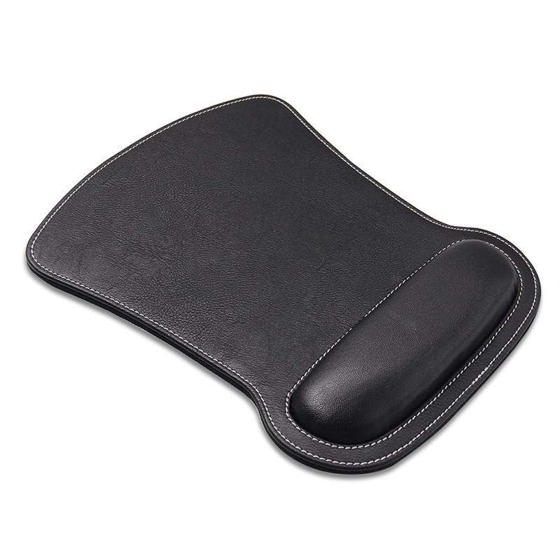High-End PU Leather Soft Surface Keyboard Rest Computer Wrist Gaming Mouse Pad_voghion.com