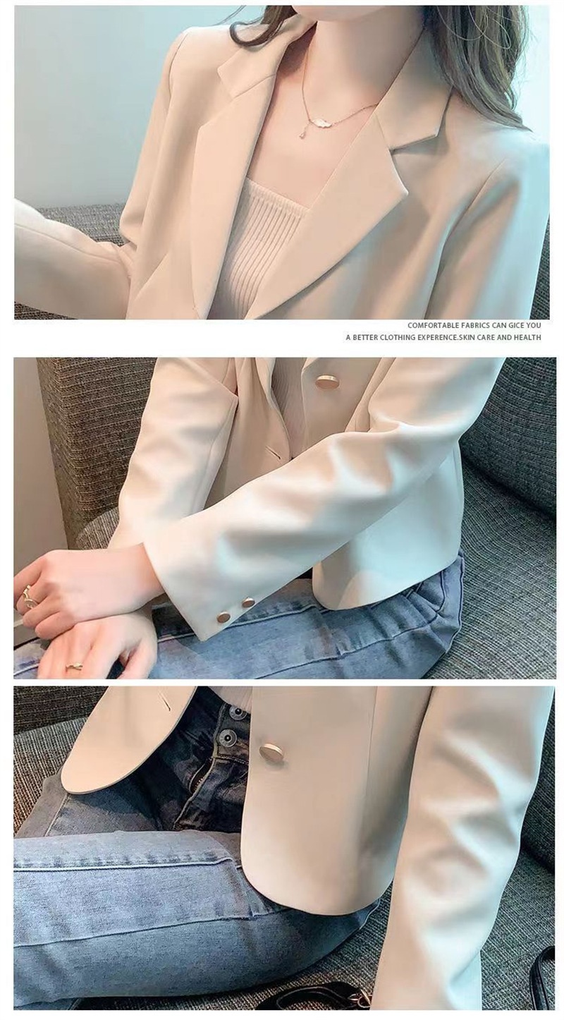 Short Blazer For Women Elegant Lightweight Jacket For Spring_voghion.com