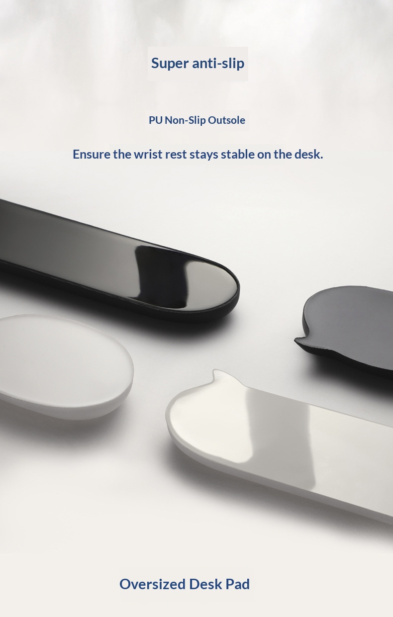 Chat Bubble Silicone Mouse Keyboard Support Palm Rest Wrist Pad White High Aesthetic Solid Color_voghion.com