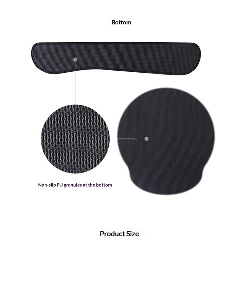 High-End PU Leather Soft Surface Keyboard Rest Computer Wrist Gaming Mouse Pad_voghion.com