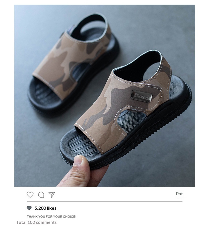 Sandale din piele pentru copii talpă moale antiderapante vară_voghion.com