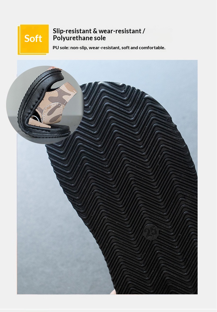 Sandale din piele pentru copii talpă moale antiderapante vară_voghion.com