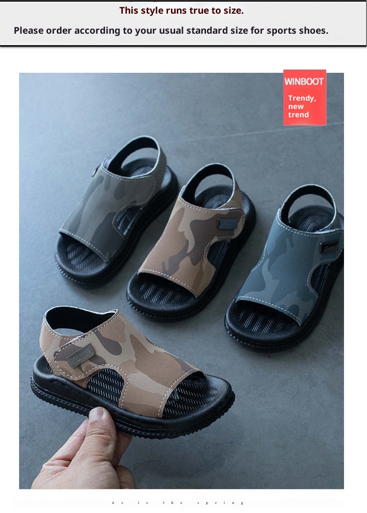 Sandale din piele pentru copii talpă moale antiderapante vară_voghion.com