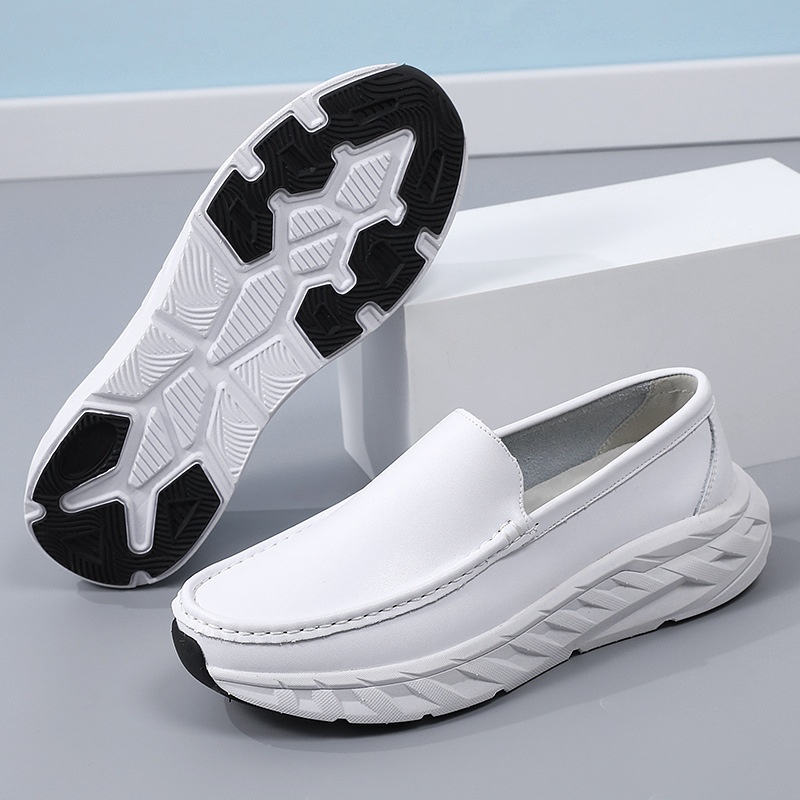 Nieuwe zwart-witte heren verpleegkundige/medische werkschoenen, comfortabel, antislip, ademend, geschikt voor alle seizoenen, dropshipping_voghion.com
