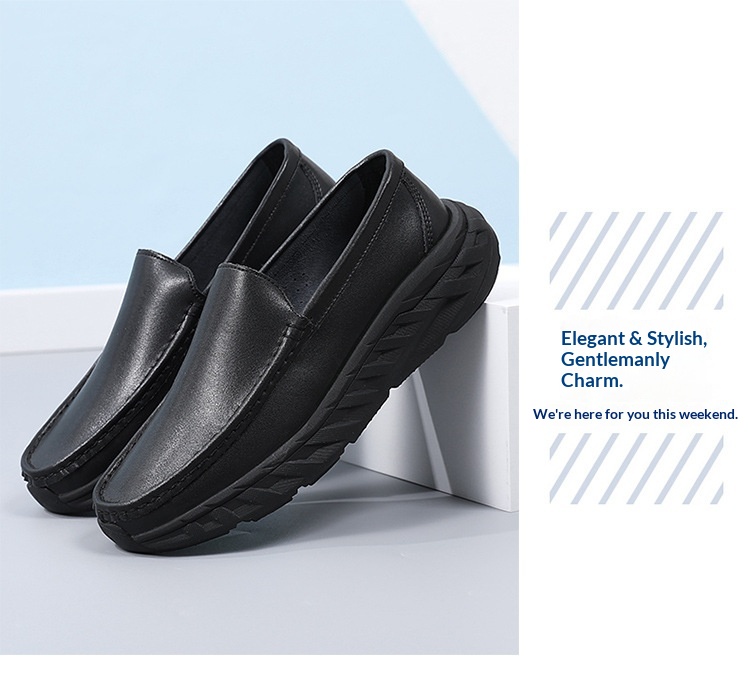 Zwarte en witte heren werkschoenen medisch antislip ademend_voghion.com