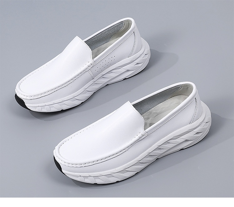 Zwarte en witte heren werkschoenen medisch antislip ademend_voghion.com