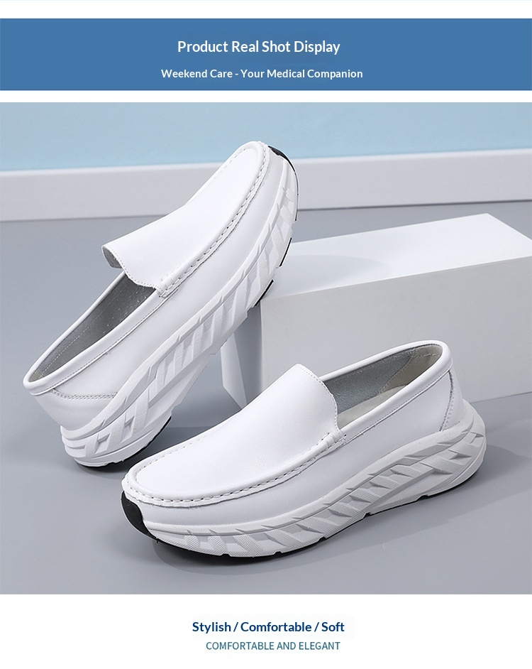Zwarte en witte heren werkschoenen medisch antislip ademend_voghion.com